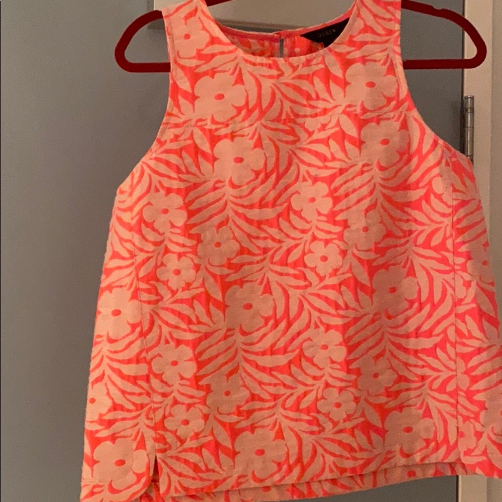 J CREW PINK FLOWER BLOUSE